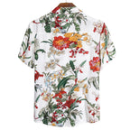 Women's Short-Sleeve Shirt with Vibrant Floral Design and Breathable Fabric