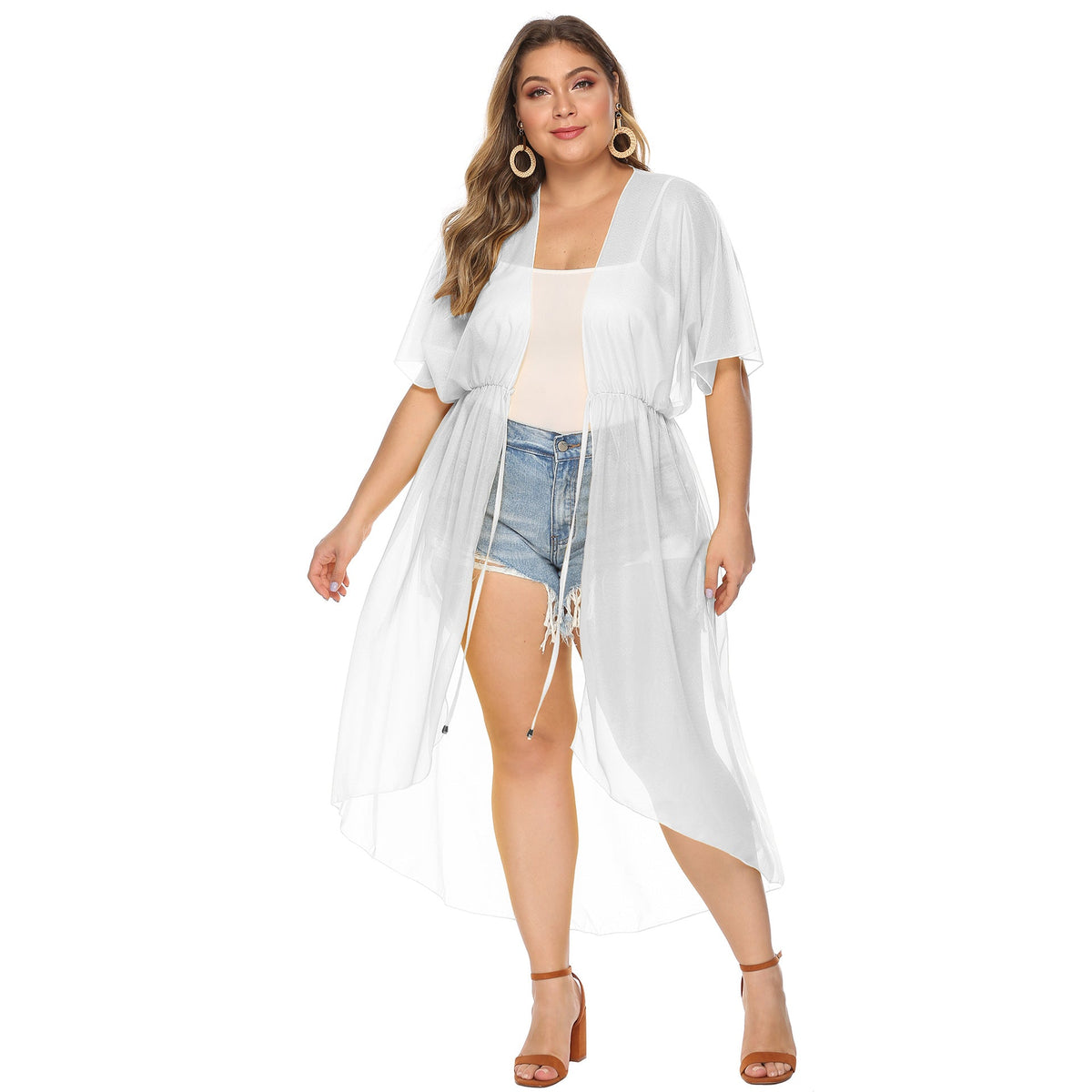 Women's Elegant Sheer Beach Kimono