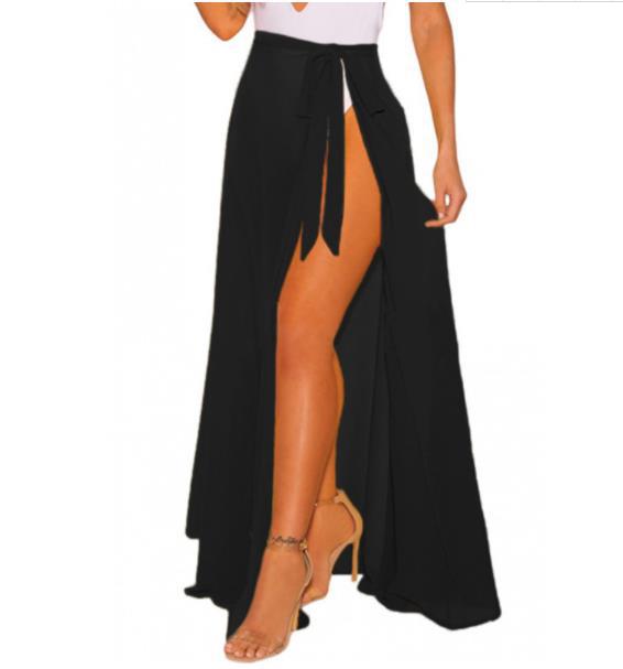 Maxi Skirt with Side Slit and Flowing Cut