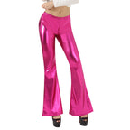 Women's High-Gloss Flared Pants