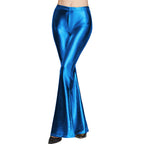 Women's High-Gloss Flared Pants