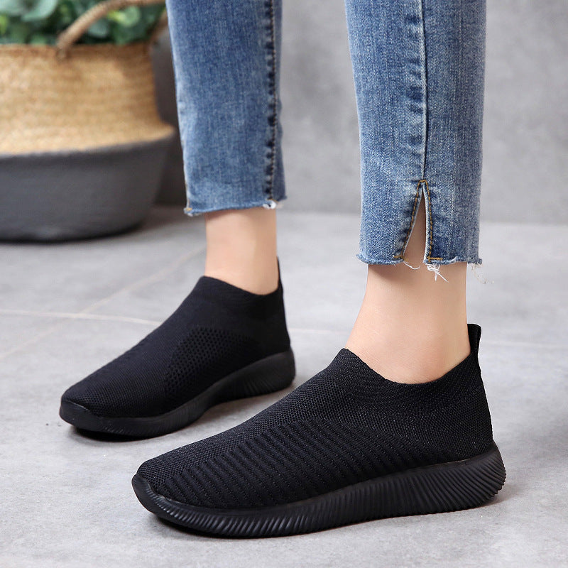 Women's Breathable Slip-On Sneakers with Flexible Sole