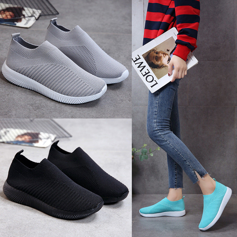 Women's Breathable Slip-On Sneakers with Flexible Sole