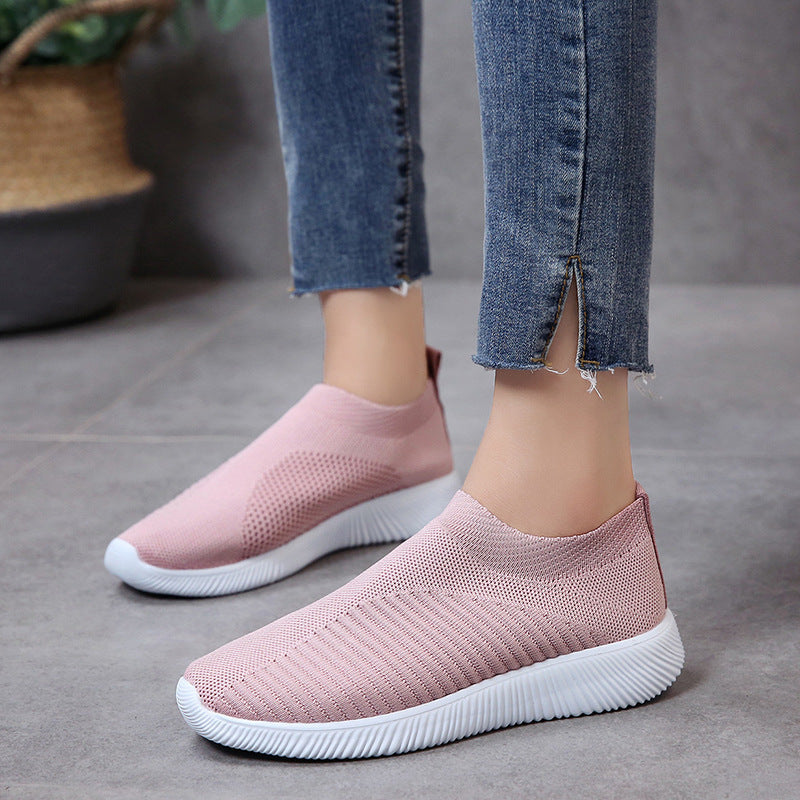 Women's Breathable Slip-On Sneakers with Flexible Sole