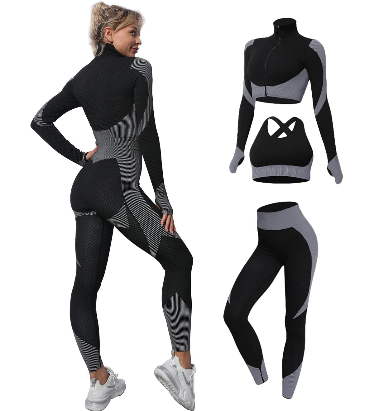 Seamless Activewear Set (3-piece)