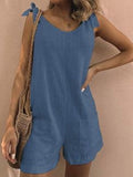 Women's Jumpsuit with Pockets and Adjustable Shoulder Straps