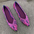 Women's Ballet Flats with Eye-Catching Snake Print