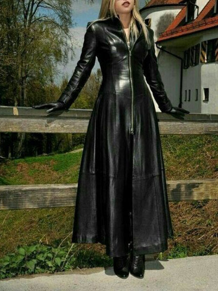 Elegant Maxi Dress with Textured Zipper and Shimmering Finish