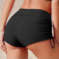 Women's Swim Bottoms with Side Ruching and Adjustable Waist