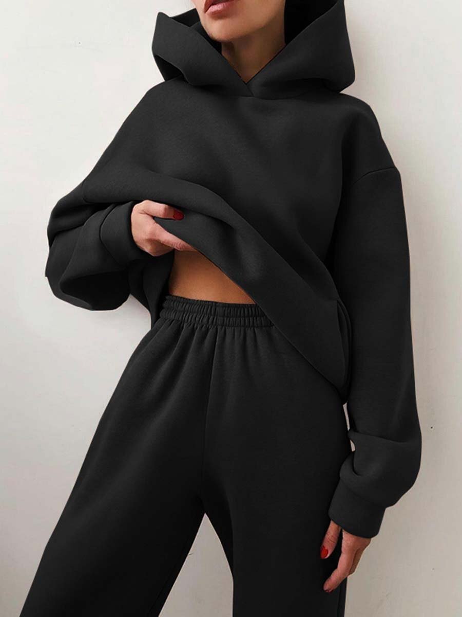 Partial Tracksuit Oversized Tracksuit with Hood and Sweatpants