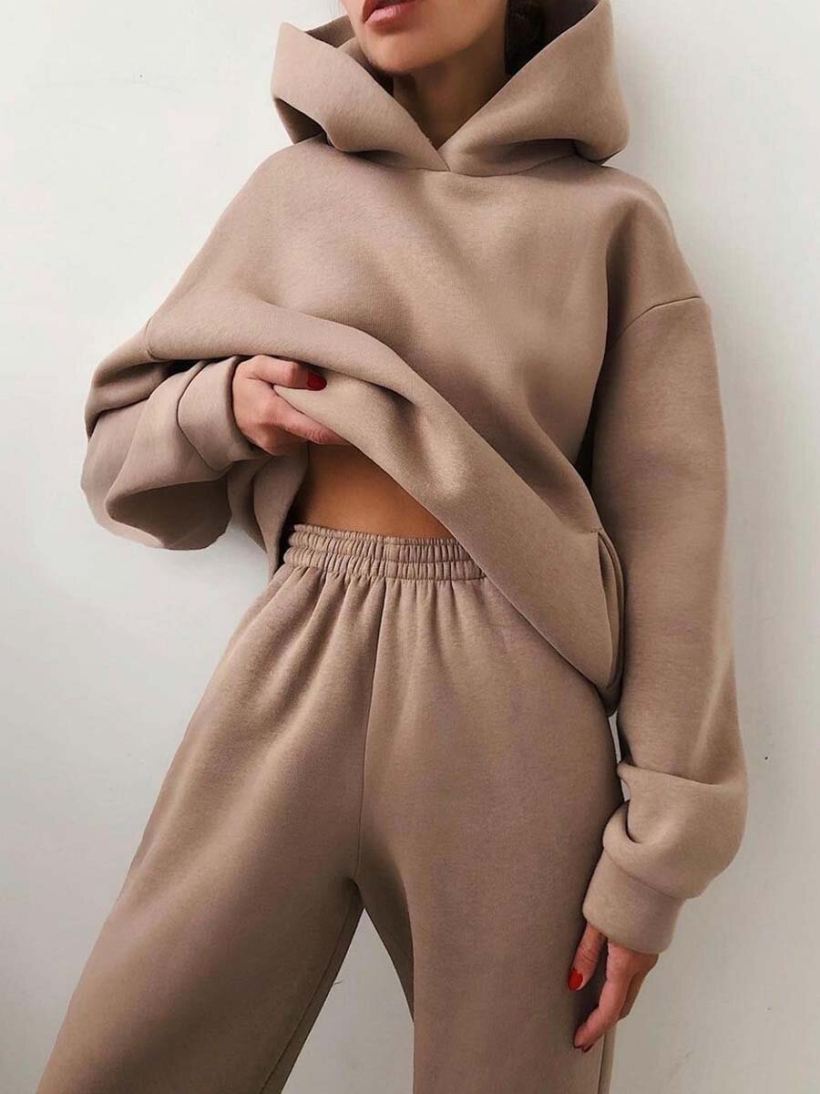Partial Tracksuit Oversized Tracksuit with Hood and Sweatpants