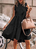 Women's Detailed Ruffled Strap Dress