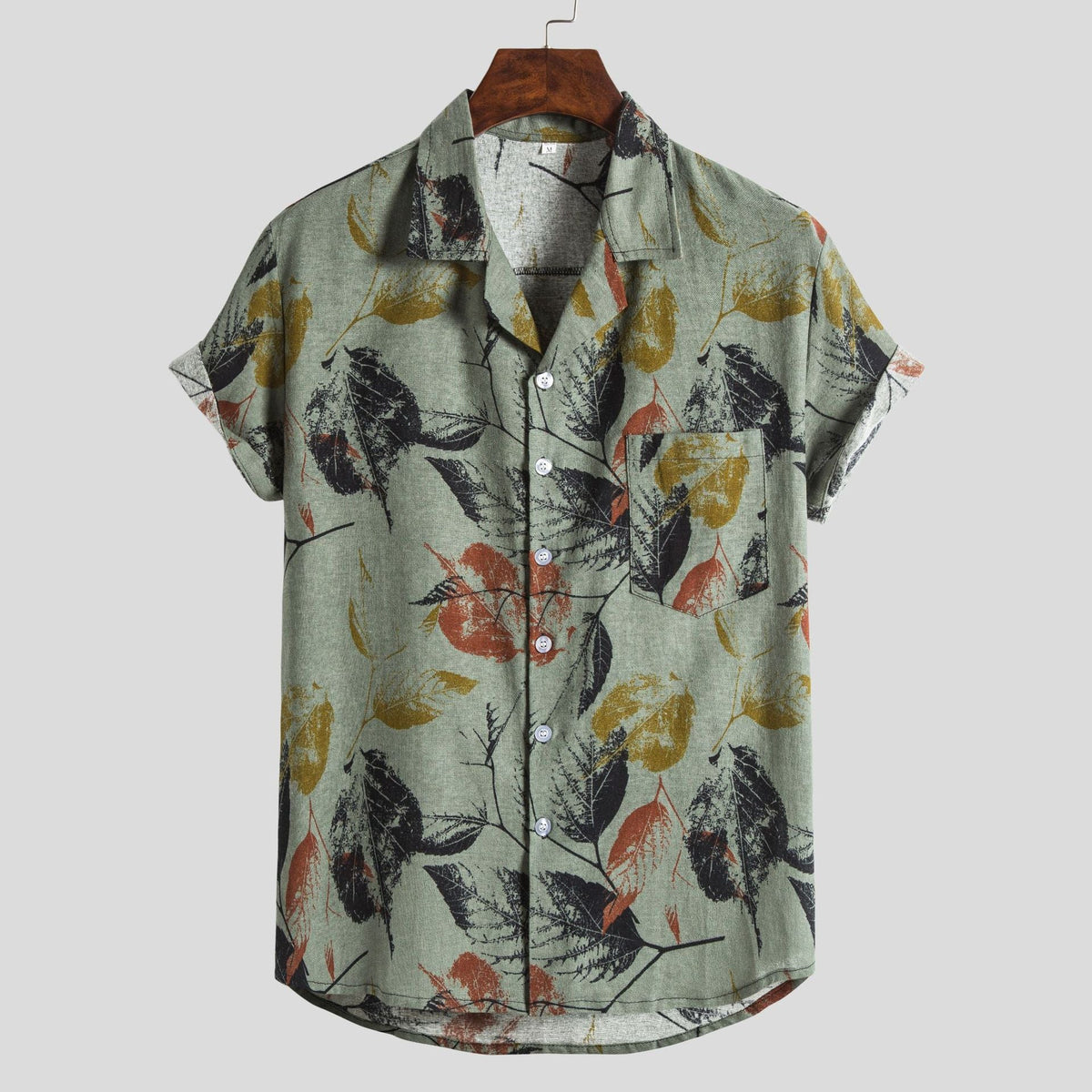Women's Short-Sleeve Shirt in Breathable Fabric with Floral Print