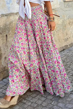 High-Waisted Bootcut Pants with Playful Print