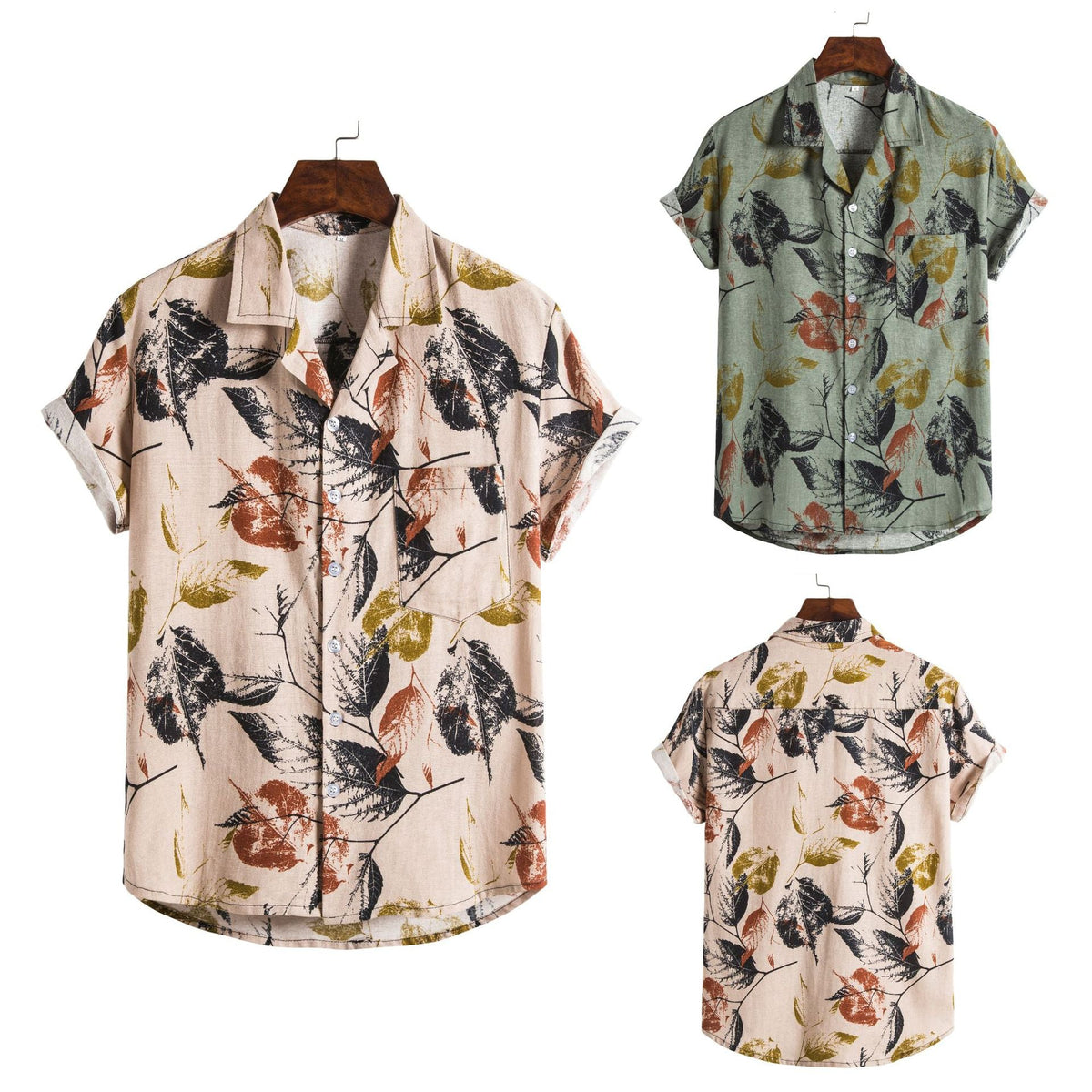 Women's Short-Sleeve Shirt in Breathable Fabric with Floral Print