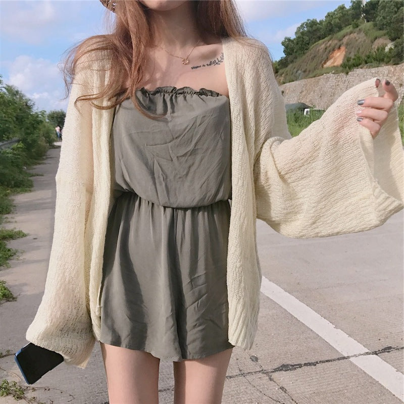 Women's Jumpsuit with Trendy Striped Pattern