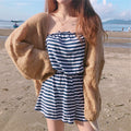 Women's Jumpsuit with Trendy Striped Pattern