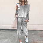Women's Floral Print Loungewear Set with Elastic Waist