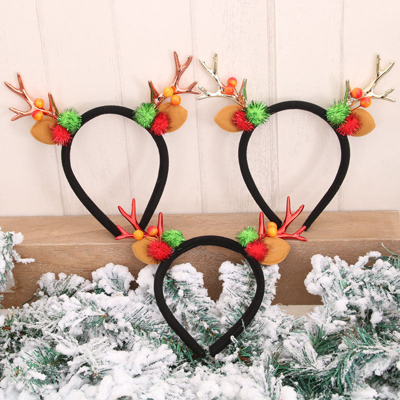 Festive Holiday Antler Headband