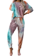 Women's Comfortable Leisure Suit in Stylish Tie-Dye Design
