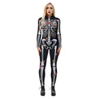 Women's Skeleton Print Full-Body Suit