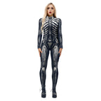 Women's Skeleton Print Full-Body Suit