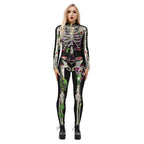Women's Skeleton Print Full-Body Suit