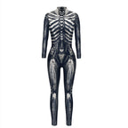 Women's Skeleton Print Full-Body Suit