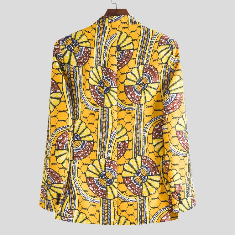 Women's Blazer with African Pattern and Modern Cut