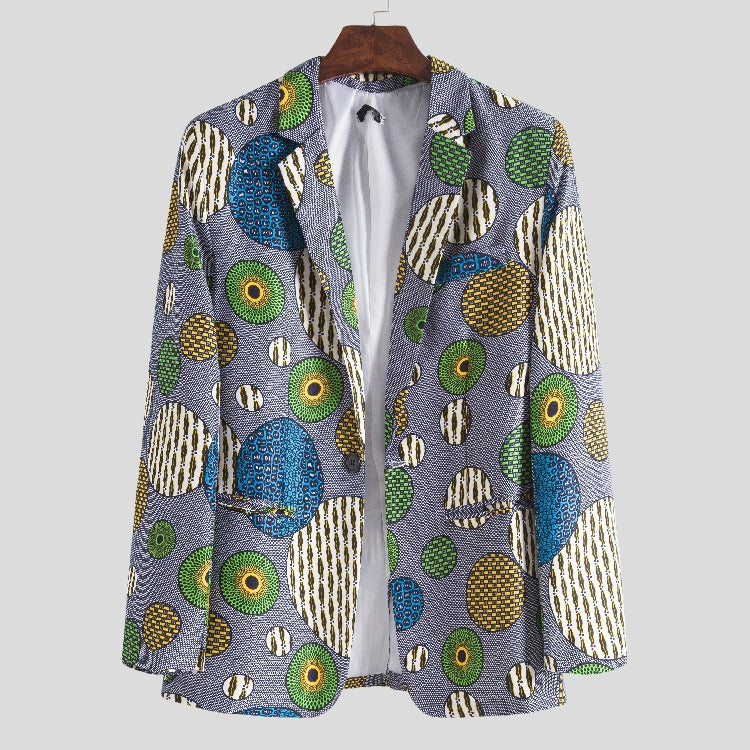 Women's Blazer with African Pattern