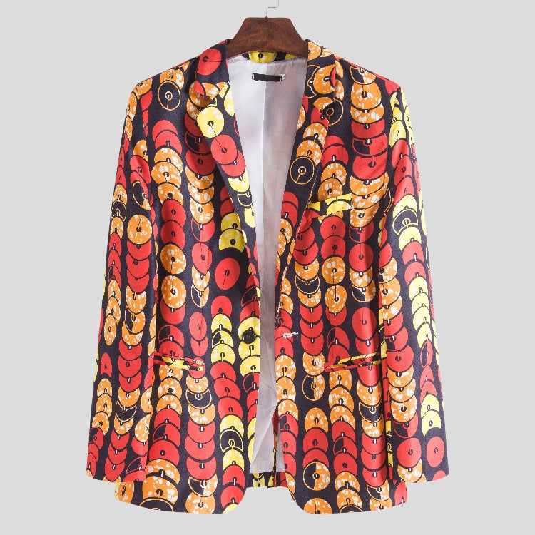 Women's Blazer with Unique Vibrant Pattern