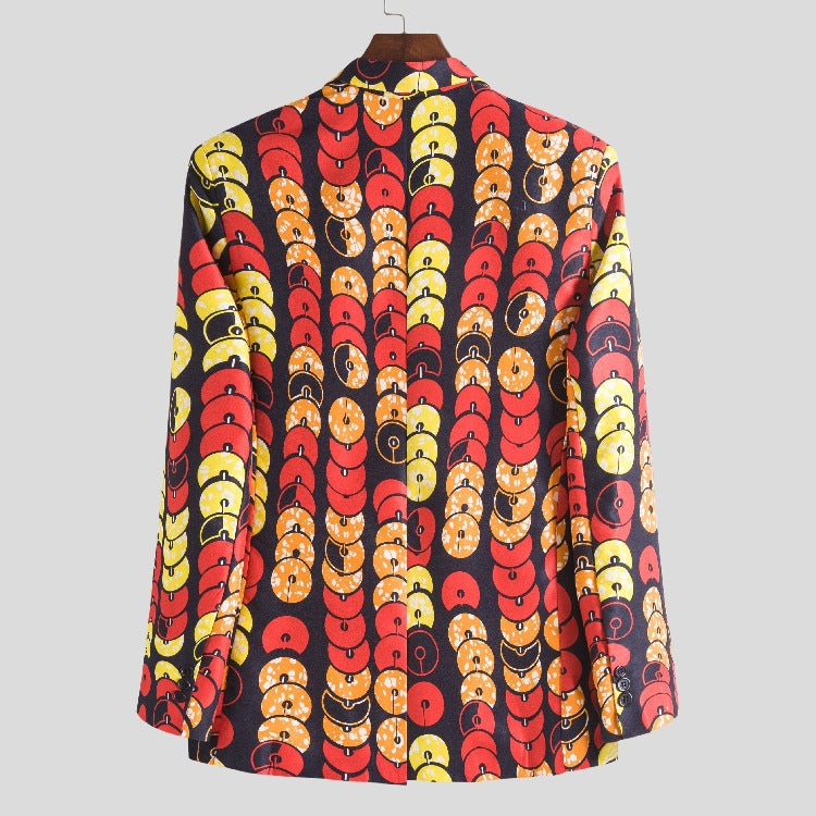 Women's Blazer with Unique Vibrant Pattern