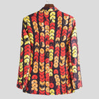 Women's Blazer with Unique Vibrant Pattern