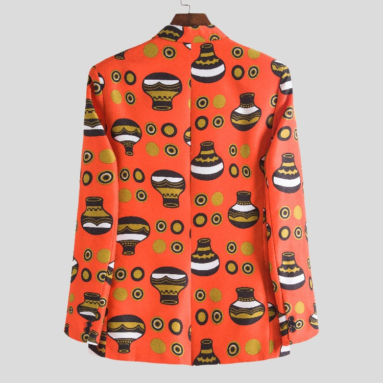 Women's Blazer with Graphic Pattern and Modern Cut