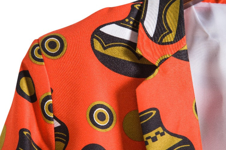 Women's Blazer with Graphic Pattern and Modern Cut