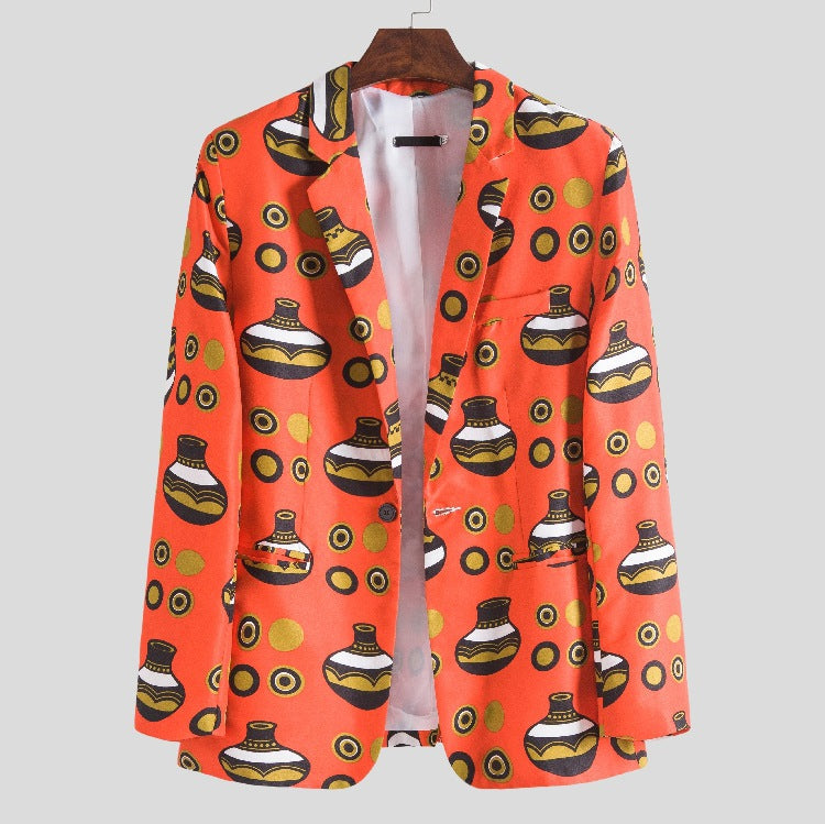 Women's Blazer with Graphic Pattern and Modern Cut