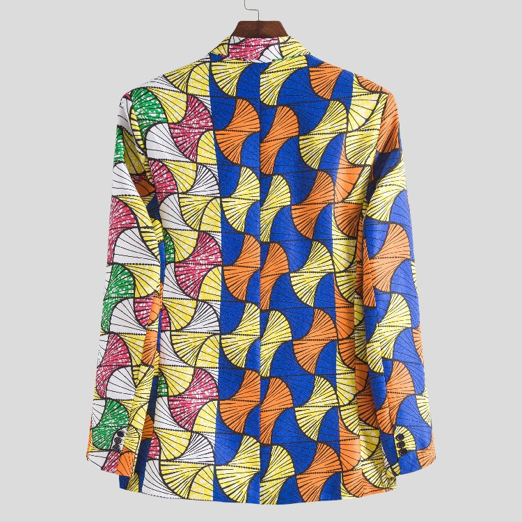 Women's Blazer with Colorful Pattern