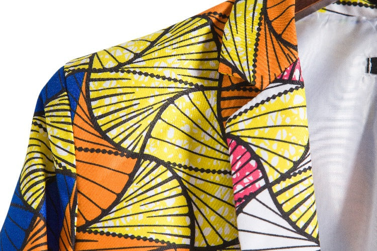 Women's Blazer with Colorful Pattern