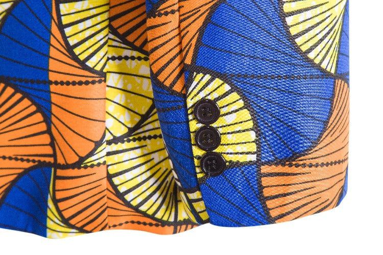 Women's Blazer with Colorful Pattern