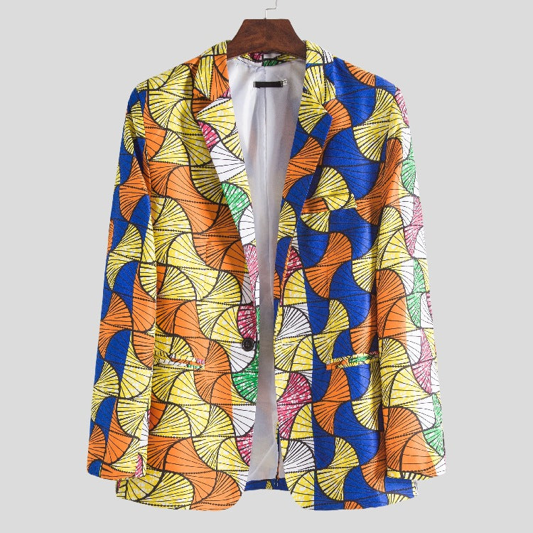 Women's Blazer with Colorful Pattern