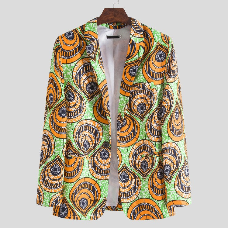 Women's Blazer with African Print and Modern Cut