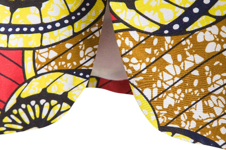 Women's Blazer in High-Quality African Fabric with Modern Pattern