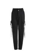 Women's Cargo Pants with Elastic Waist and Practical Side Pockets