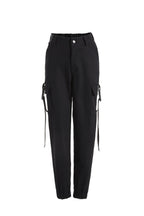 Women's Cargo Pants with Elastic Waist and Practical Side Pockets