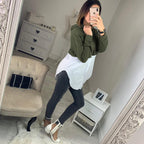Women's Cropped Hoodie with Blouse Detail