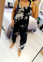 Women's Casual Urban Tie-Dye Overalls