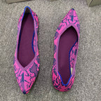 Women's Ballet Flats with Eye-Catching Snake Print
