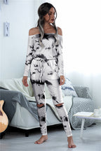 Casual Women's Soft Summer Overall with Round Neck and Cut-Outs