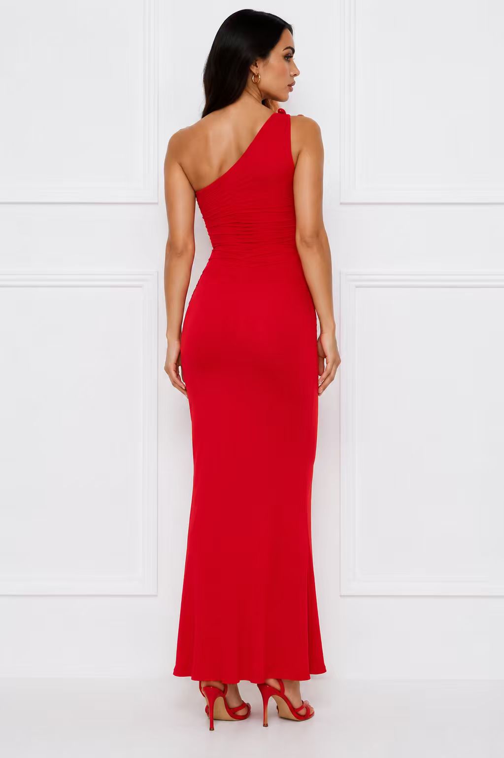 Women's Asymmetrical Maxi Dress with Ruffle Details