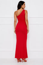 Women's Asymmetrical Maxi Dress with Ruffle Details